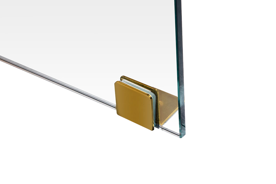 DIY & Renovation 90 X 90cm Frameless 10mm Glass Shower Screen By Della Francesca GOLD Hinges/Brackets And ROUND Handle