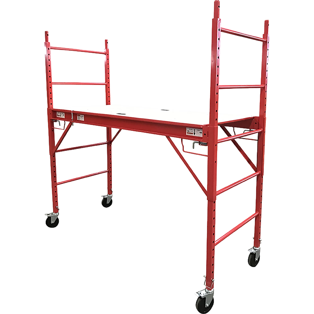 Randy & Travis Machinery Red Mobile Safety High Scaffold / Ladder Tool - 450kg DIY & Renovation