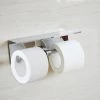 Della Francesca Stainless Steel Double Toilet Paper Holder Towel Roll Tissue Rack Storage Shelf DIY & Renovation