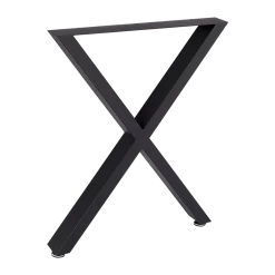 Della Francesca Furniture X-Shaped Table Bench Desk Legs Retro Industrial Design Fully Welded - Black