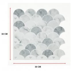 Randy & Travis Machinery Tiles 3D Peel And Stick Wall Tile Fish Scale Mosaic ({{Size}} X 10 Sheets) DIY & Renovation