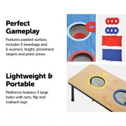 Randy & Travis Machinery 2-in-1 Three-Hole Bags And Washer Toss Combo Cornhole Portable Outdoor Games Games & Hobbies