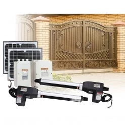Randy & Travis Machinery 1000KG 20W Solar Double Swing Auto Motor Remote Gate Opener DIY & Renovation