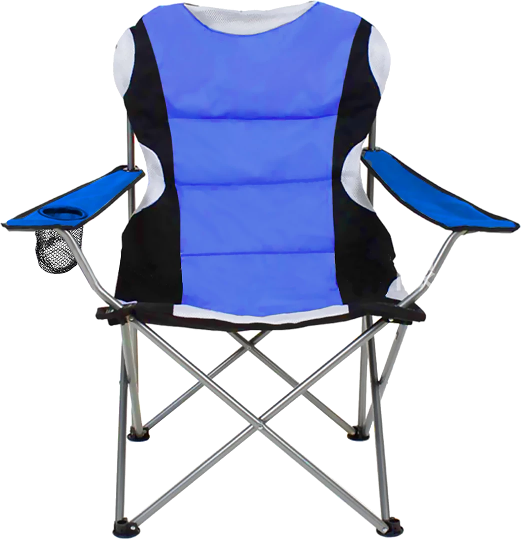 FactoryFast.com.au 2x Folding Camping Arm Chairs Portable Outdoor Garden Fishing Tourer