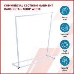 Palermo Commercial Clothing Garment Rack Retail Shop White
