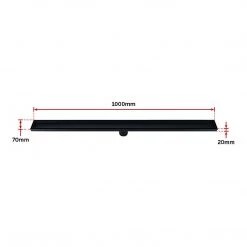 Della Francesca 100cm Tile Insert Black Grate Drain W/Centre Outlet Floor Waste DIY & Renovation