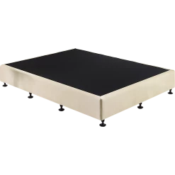 Palermo King Single Ensemble Bed Base Platinum Natural Sand Linen Fabric