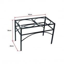 Brienz Dual Elevated Raised Pet Dog Puppy Feeder Bowl Stainless Steel Food Water Stand Home & Lifestyle