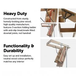 Randy & Travis Machinery Attic Loft Ladder - 2.7m - 3.05m DIY & Renovation