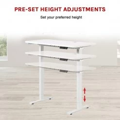 Furniture Palermo Standing Desk Sit Stand Height Adjustable Motorised 120cm Table Dual Motor