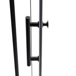 Della Francesca 1000 X 900 X 1900mm Framed Safety Glass Pivot Door Shower Screen In Black DIY & Renovation