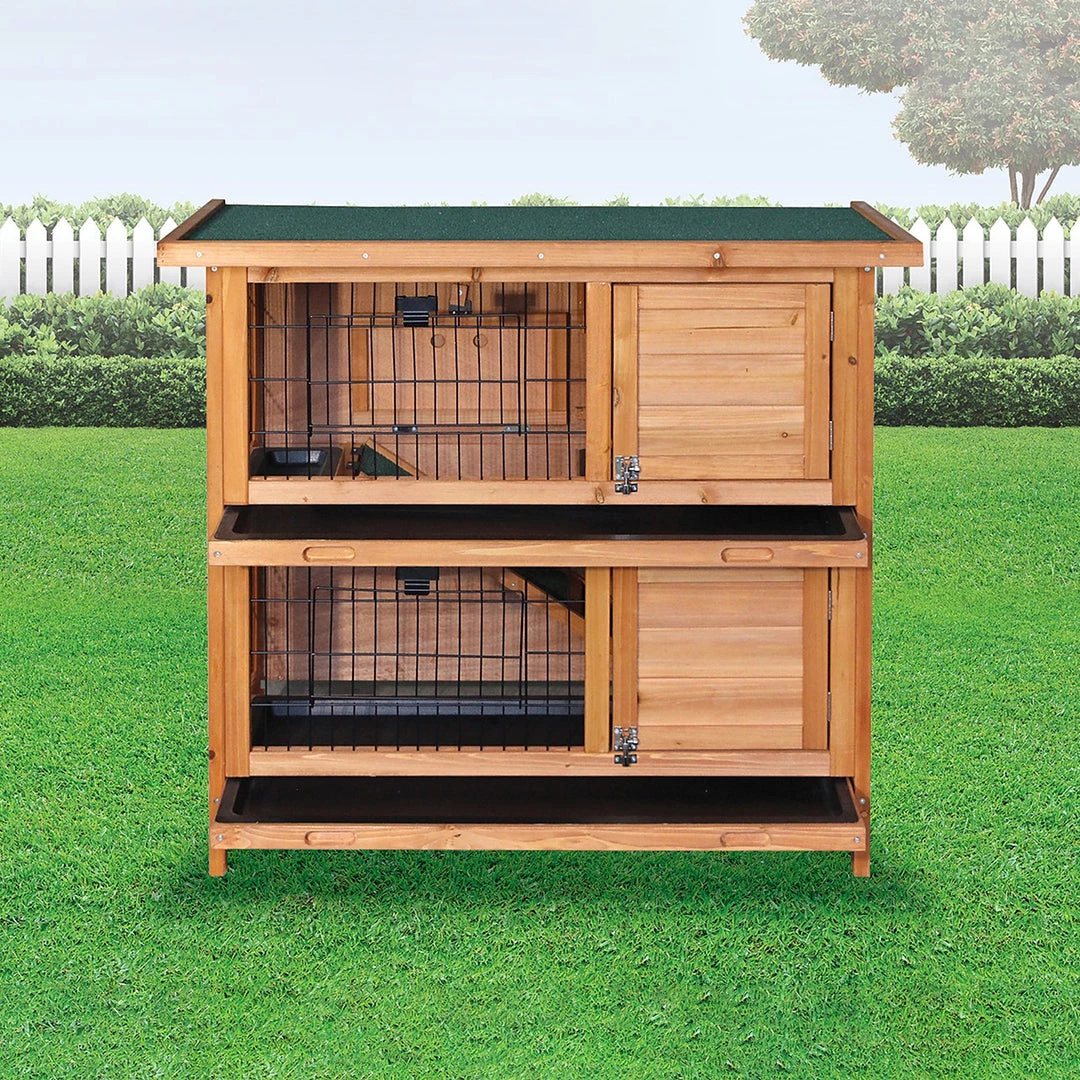 Randy & Travis Machinery Large Rabbit Hutch With BASE Chicken Coop 2 Storey Guinea Pig Pet Cage House Home & Lifestyle