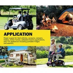 FactoryFast.com.au 2 X 12AH Battery 12V AMP Lead Acid SLA Deep Cycle Battery Dual Solar Power DIY & Renovation