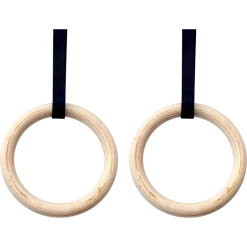 Randy & Travis Machinery 32mm Wooden Gymnastic Rings Olympic Gym Rings Strength Training Sports & Fitness