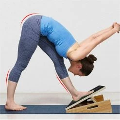 Randy & Travis Machinery Wooden Slant Exercise Board With Adjustable Incline And Non-Slip Surface