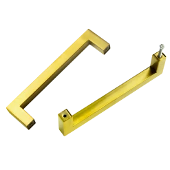 Randy & Travis Machinery 15x Brushed Brass Drawer Pulls Kitchen Cabinet Handles - Gold Finish 128mm