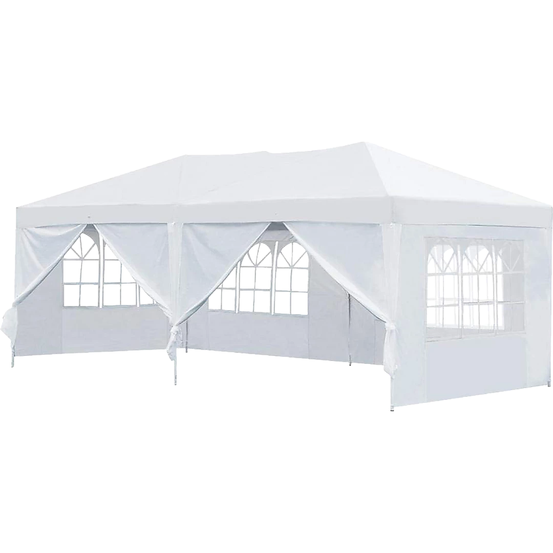 Bariloche 3x6m Gazebo Outdoor Marquee Tent Canopy White Outdoor & Leisure