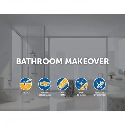 70cm Round Wall Mirror Bathroom Makeup Mirror By Della Francesca - Black DIY & Renovation