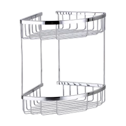 Della Francesca 2-Tier Corner Bathroom Basket Shelf Rail Rack DIY & Renovation