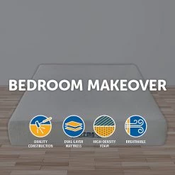 Palermo Furniture Double 25cm Gel Memory Foam Mattress Dual-Layered - CertiPUR-US