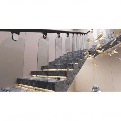 Della Francesca Frameless Glass Stairs Balustrade Toughened Glass - Oriel