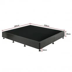 Palermo King Ensemble Bed Base Platinum Graphite Linen Fabric Furniture