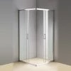 Della Francesca 900 X 800mm Sliding Door Nano Safety Glass Shower Screen In CHROME