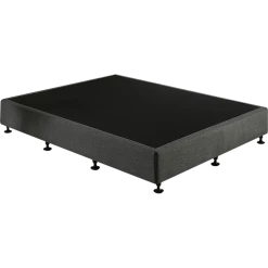 Palermo King Single Ensemble Bed Base Platinum Graphite Linen Fabric