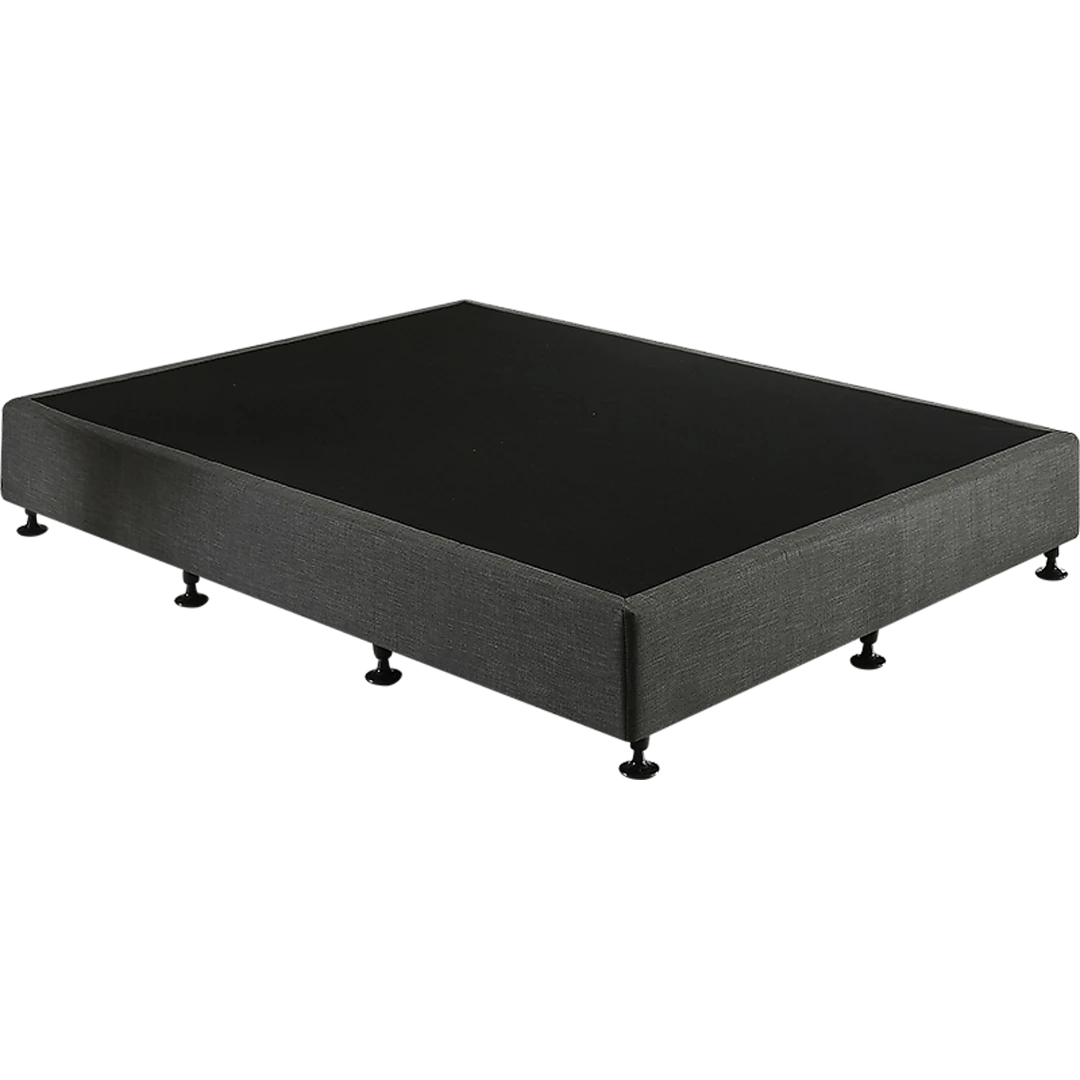 Palermo King Single Ensemble Bed Base Platinum Graphite Linen Fabric