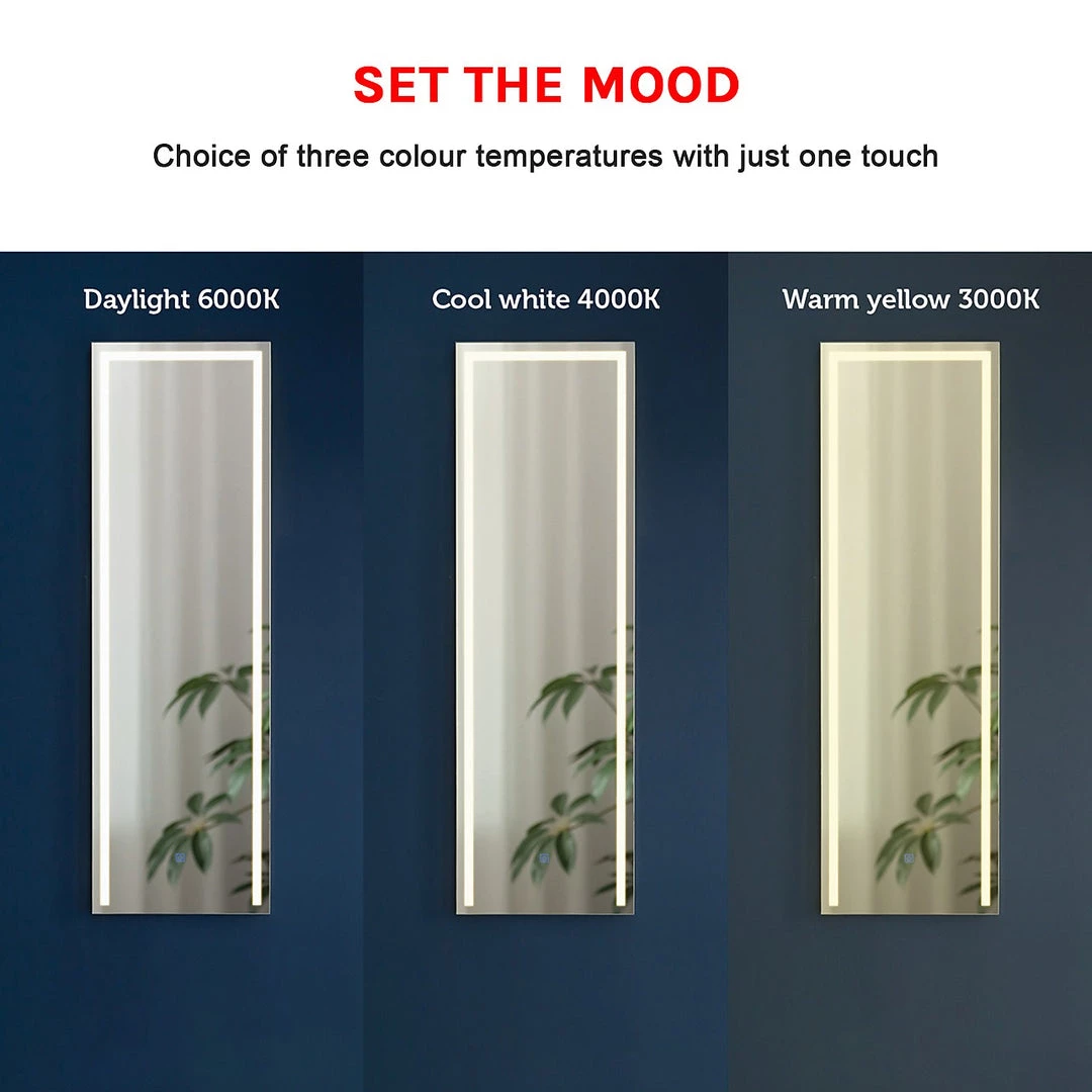 Della Francesca Home & Lifestyle LED Full Length Mirror Standing Floor Makeup Wall Light Mirror 1.6M