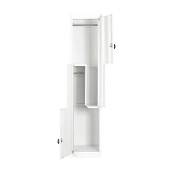 Salvatore Angelotti Grey Two-Door L-shaped Office Gym Shed Storage Locker - 4-Digit Combination Lock