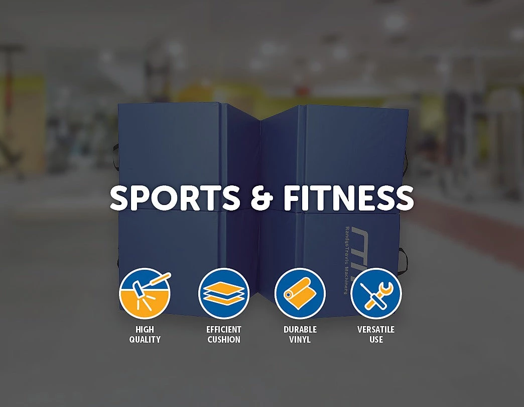 Randy & Travis Machinery Foldable Exercise Mat Gymnastics Martial Arts Yoga Karate Judo Sports & Fitness