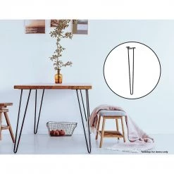 Randy & Travis Machinery Set Of 4 Industrial Retro Hairpin Table Legs 12mm Steel Bench Desk - 71cm