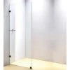 Della Francesca DIY & Renovation 80 X 200cm Frameless 10mm Safety Glass Shower Screen BLACK