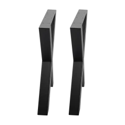 Della Francesca Furniture X-Shaped Table Bench Desk Legs Retro Industrial Design Fully Welded - Black