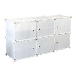 Randy & Travis Machinery White Cube DIY Shoe Cabinet Rack Storage Portable Stackable Organiser Stand