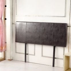 Palermo Double Brown PU Leather Bed Headboard Bedhead