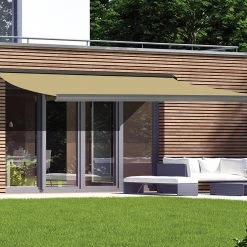 Bariloche 5.0m X 3.0m Retractable Folding Arm Awning Heavy Duty Full Cassette Motorised DIY & Renovation