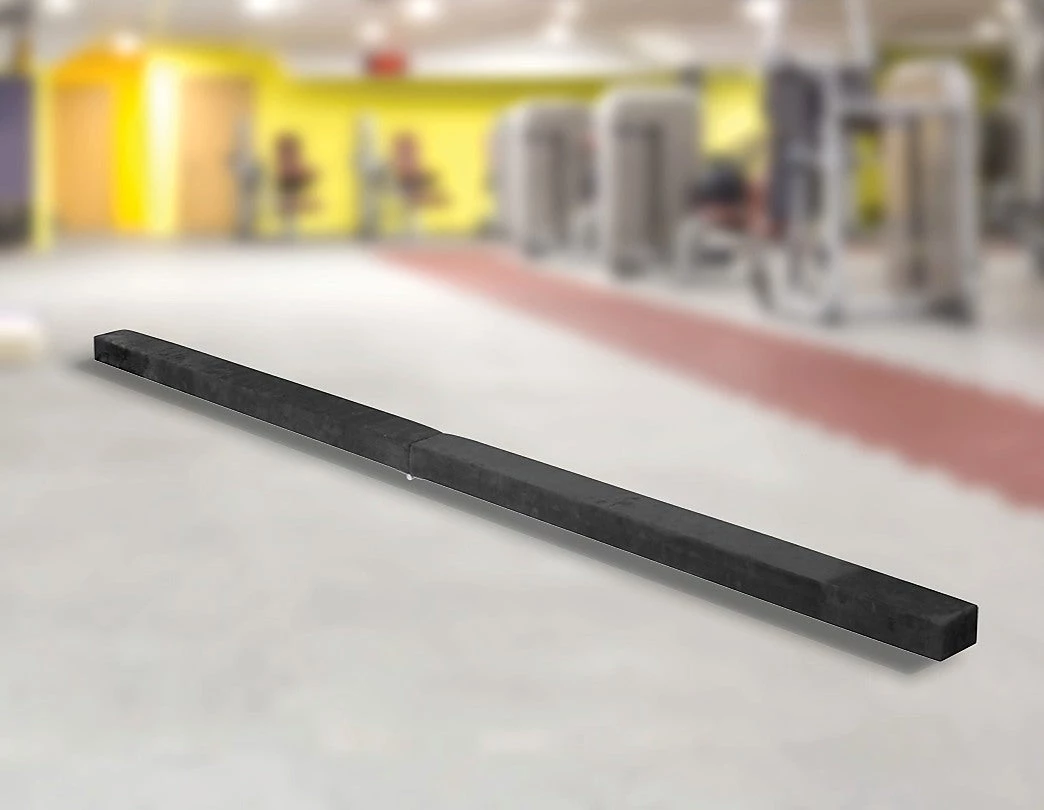 Randy & Travis Machinery 2.45m (8FT) Black Gymnastics Folding Balance Beam In Synthetic Suede