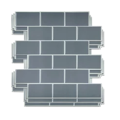 Randy & Travis Machinery DIY & Renovation Tiles 3D Peel And Stick Wall Tile Dark Grey ({{Size}} X 10 Sheets)