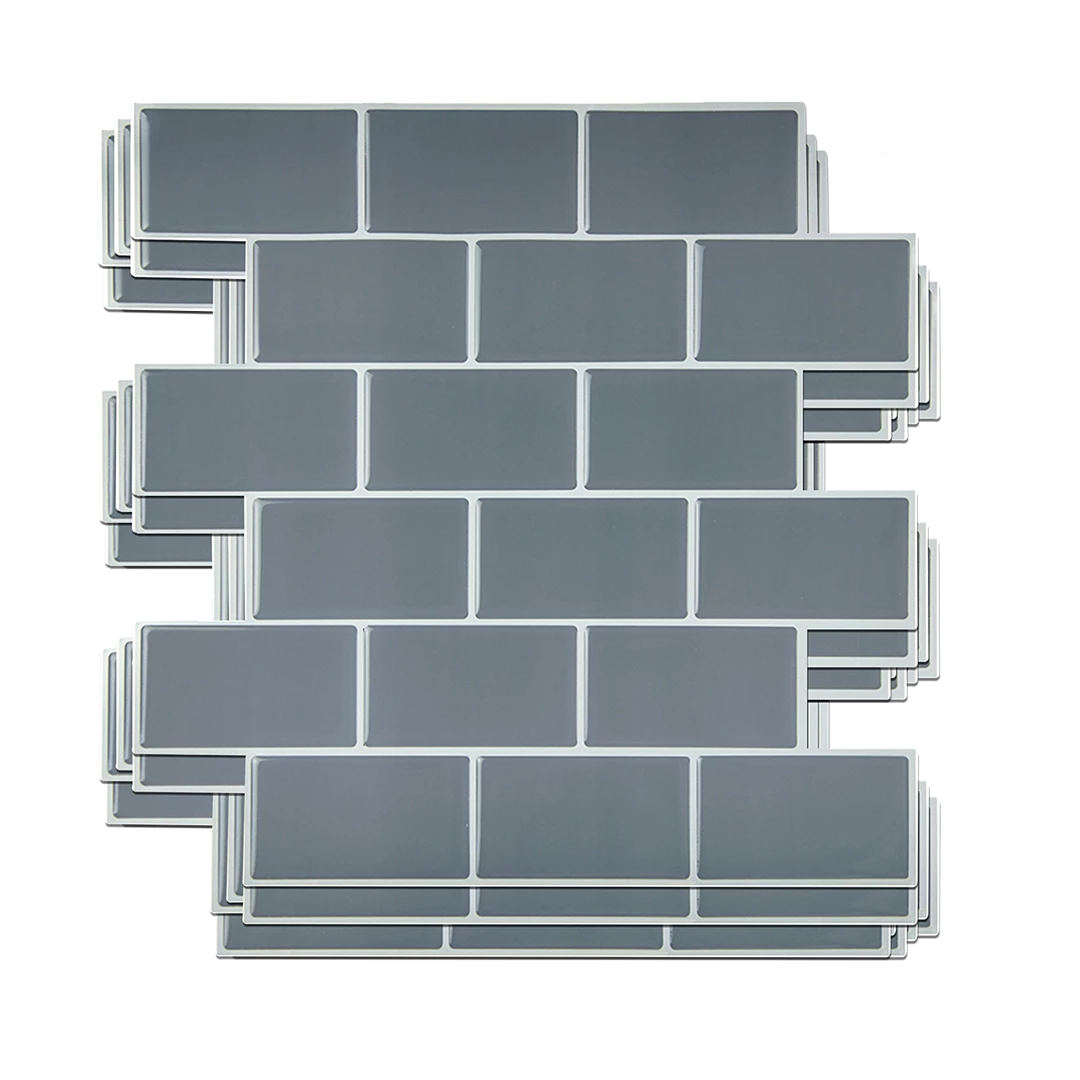 Randy & Travis Machinery DIY & Renovation Tiles 3D Peel And Stick Wall Tile Dark Grey ({{Size}} X 10 Sheets)