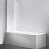 180° CHROME Pivot Door 6mm Safety Glass Bath Shower Screen By Della Francesca - 80 X 140cm DIY & Renovation