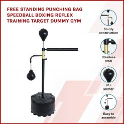 Randy & Travis Machinery Sports & Fitness Free Standing Punching Bag Speedball Boxing Reflex Training Target Dummy Gym