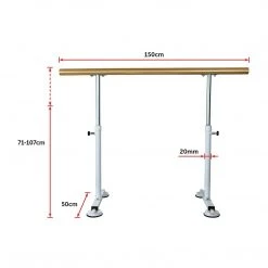 Randy & Travis Machinery Wooden Portable Ballet Bar Stretch Barre Dance Bar 1.5M Freestanding Ballet Bar