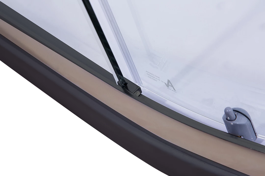 Della Francesca 100 X 100cm Rounded Sliding 6mm Curved Shower Screen With Base In Black