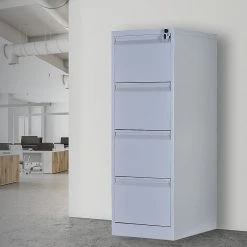 Salvatore Angelotti 4-Drawer Shelf Office Gym Filing Storage Locker Cabinet