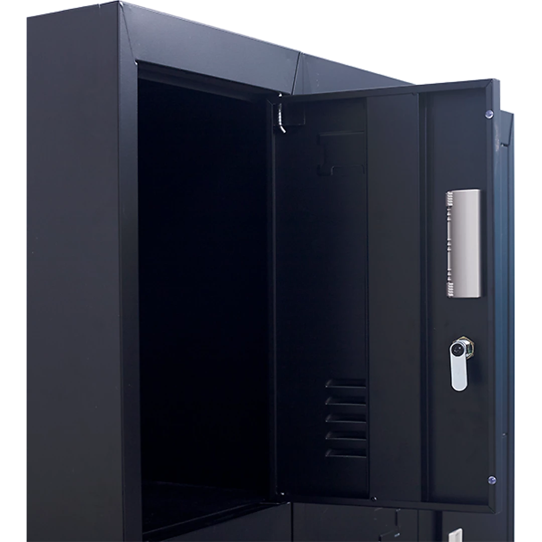 Salvatore Angelotti Black 12-Door Locker For Office Gym Shed School Home Storage - Padlock-operated