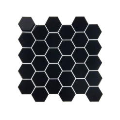 Randy & Travis Machinery Tiles 3D Peel And Stick Wall Tile Hexagonal Mosaic Black ({{Size}} X 10 Sheets)