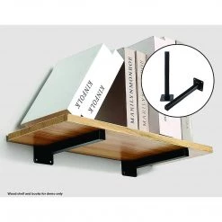 Randy & Travis Machinery 20cm Floating Shelf Brackets Industrial Metal Shelving Supports 4-Pack Furniture