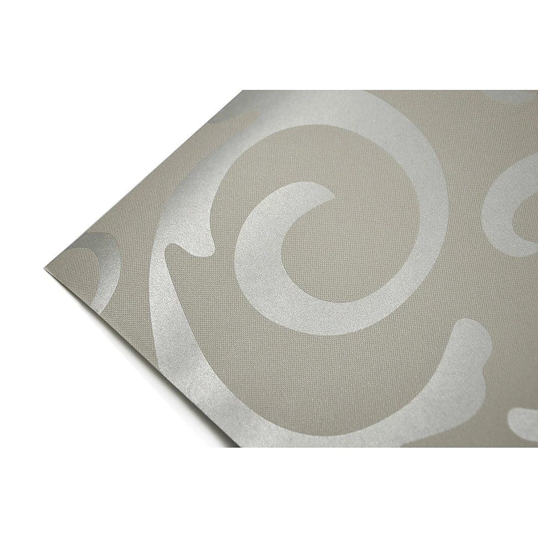 Randy & Travis Machinery Wallpaper Silver Flower Pattern Non-woven Wall Paper Roll